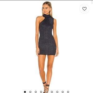 Luz Metallic Dress in Navy Metallic Size Small